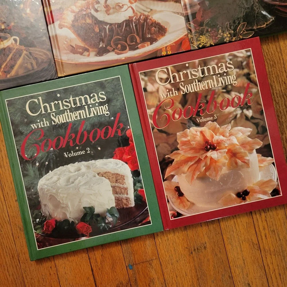 Southern Living Christmas Cookbook Lot 8 Books 98-03 Hardcover‎ Staging Decor